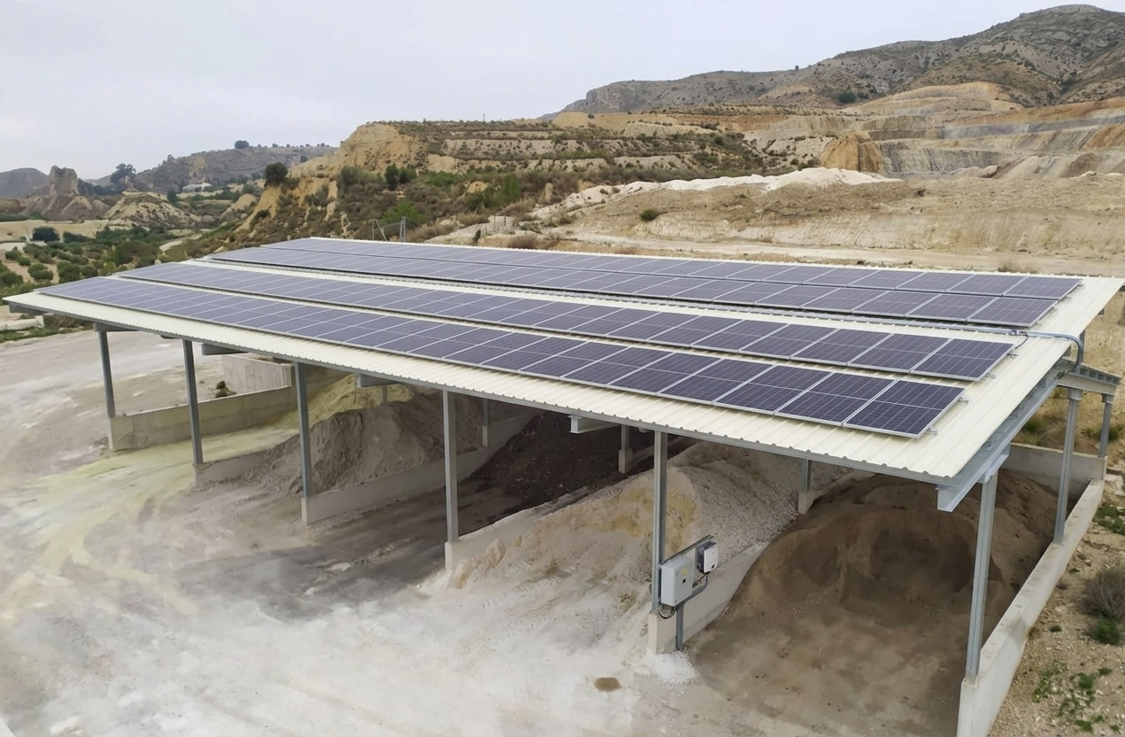 Estructura metálica con placas solares Valencia