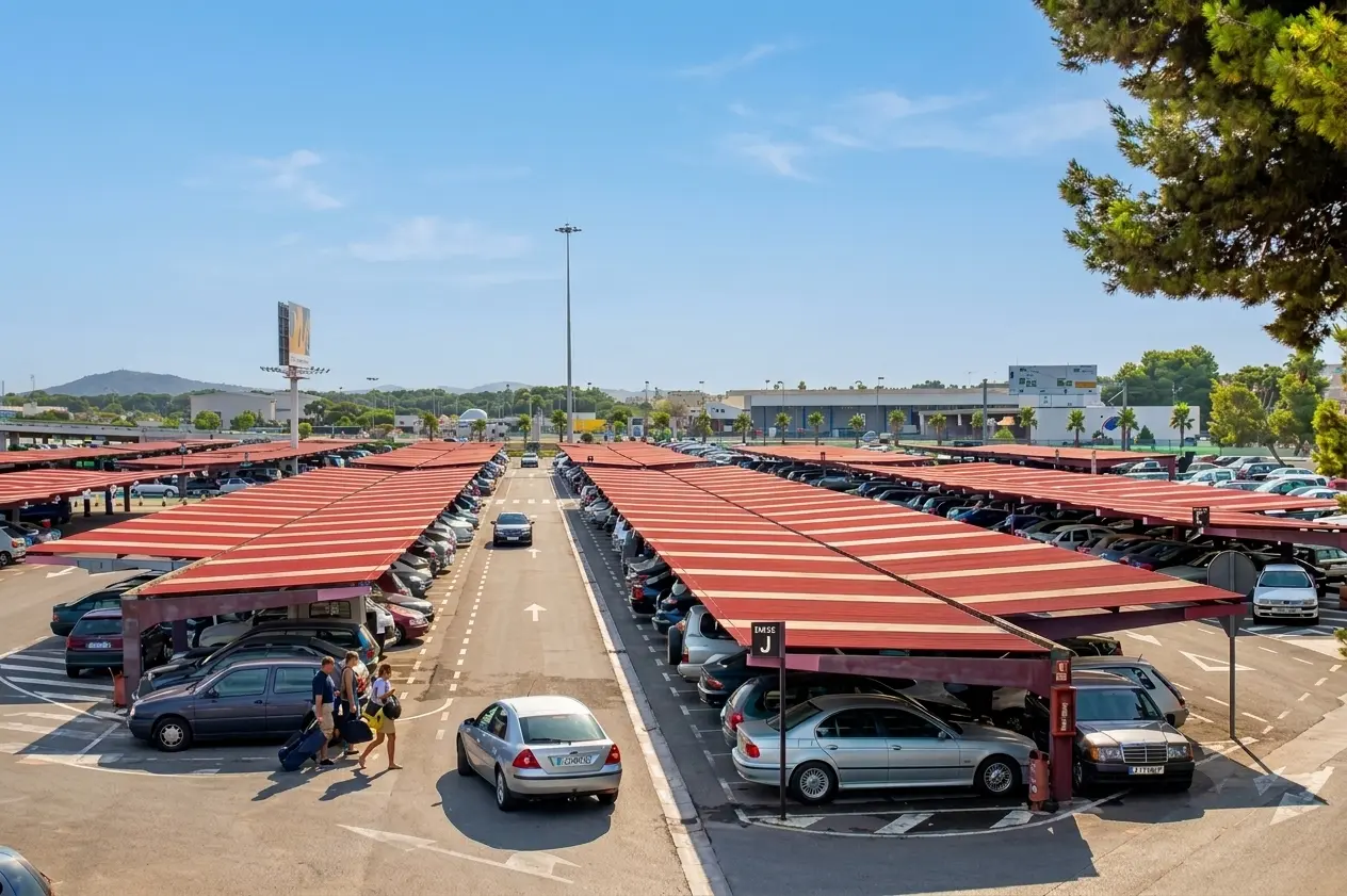 Estructura metálica parking aeropuerto Valencia