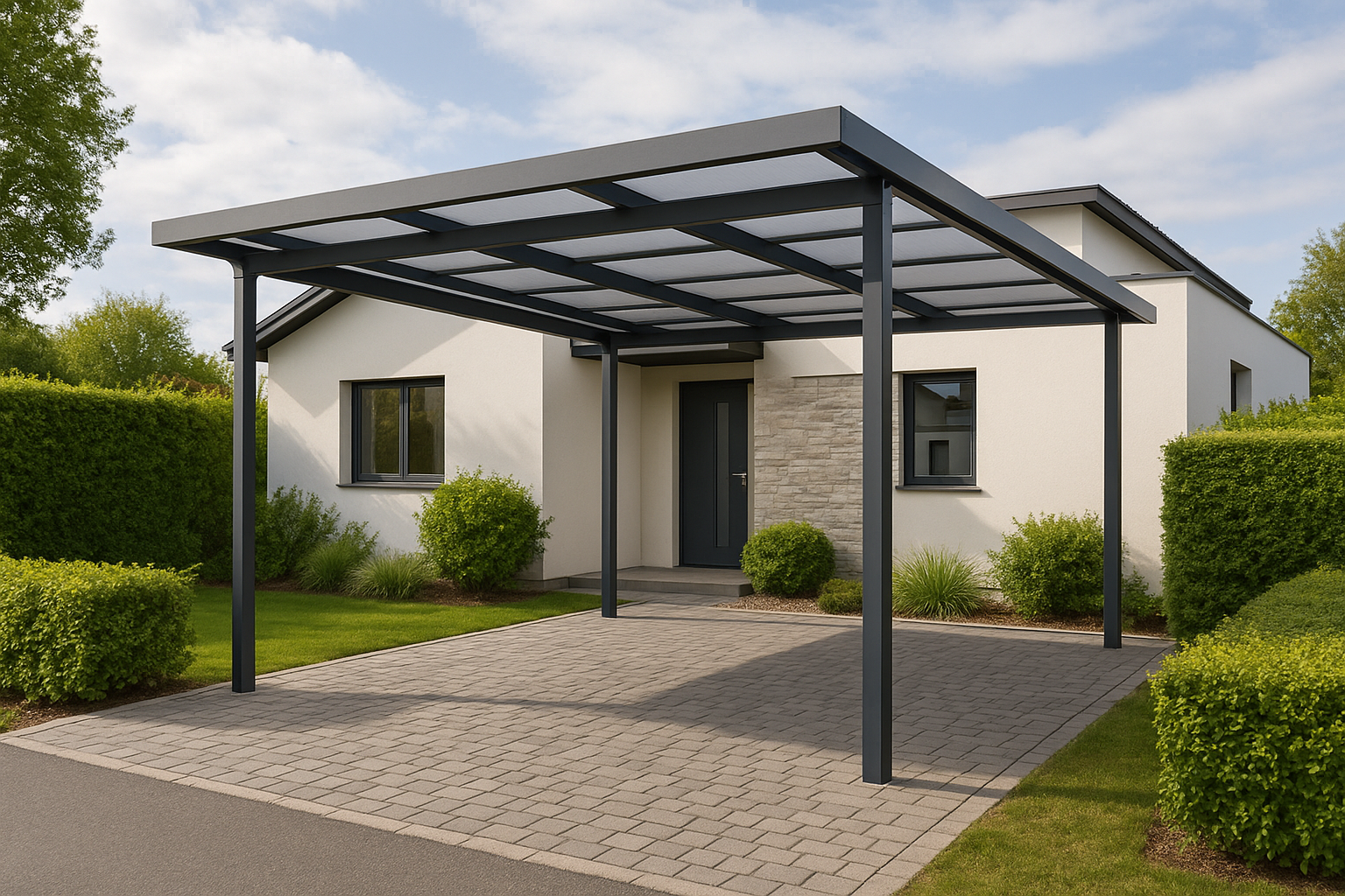 Pérgola moderna para coches en Valencia