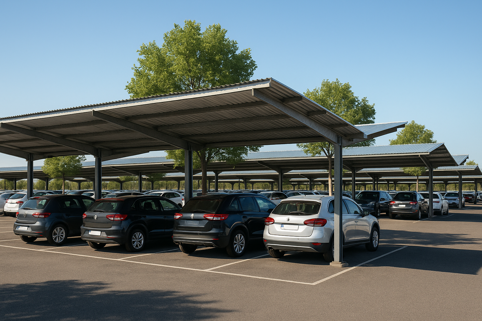 Pérgolas para aparcamientos en Madrid