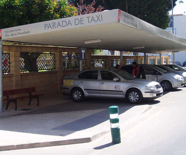 marquesina parada de taxi