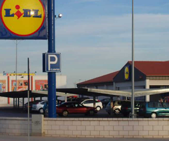 lidl avda mar cs - Marquesinas para Comercios y Supermercados