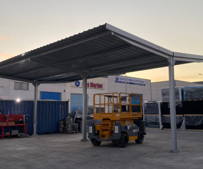 marquesina con altura especial