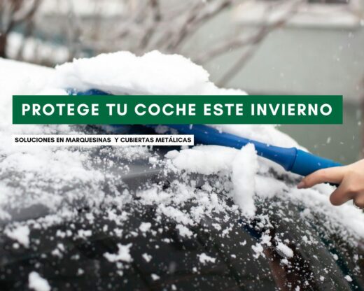 Proteger coche del invierno con marquesinas metalicas