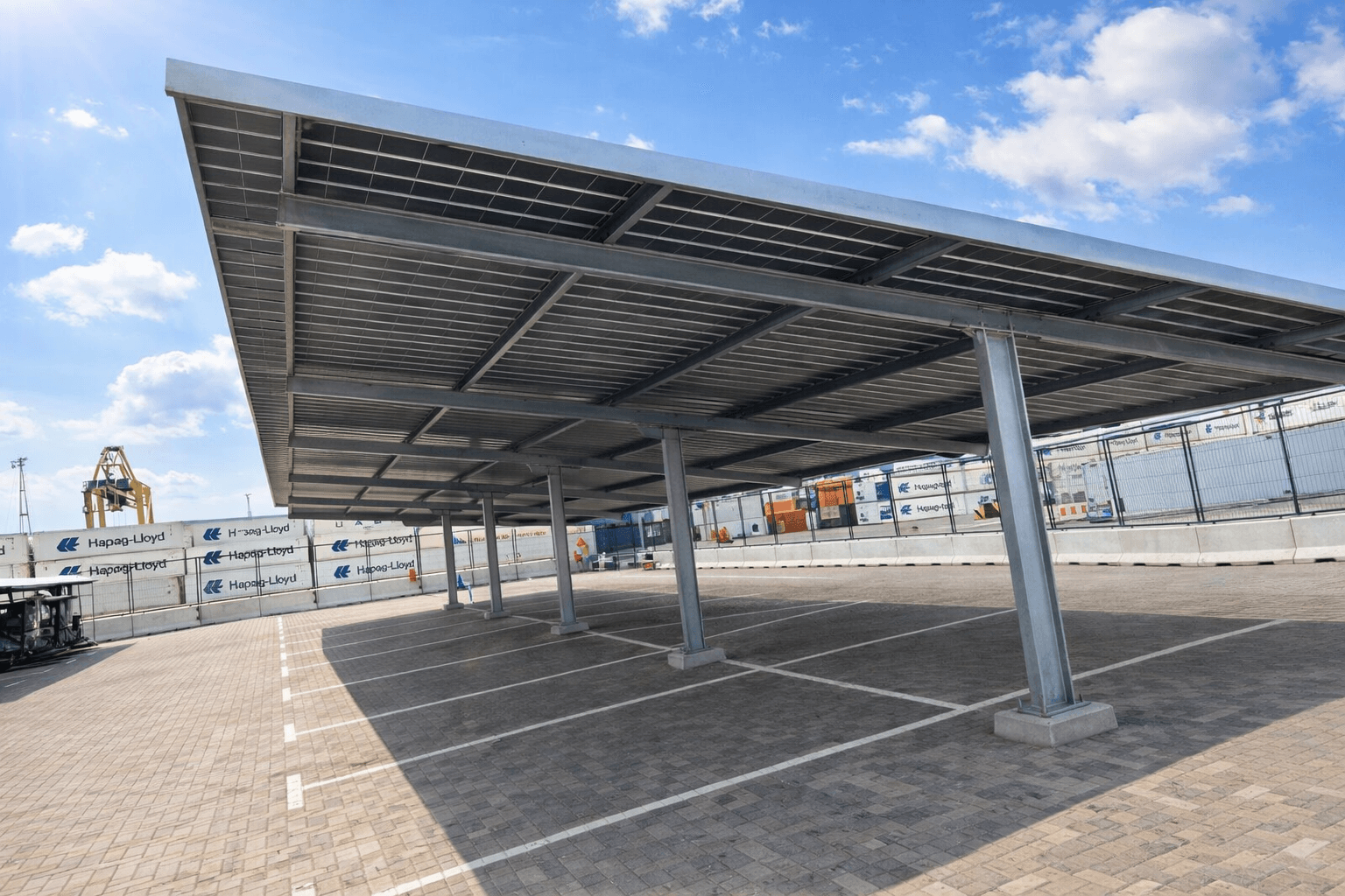 Estructura metálica marquesina puerto de Barcelona Estructura metálica marquesina puerto de Barcelona